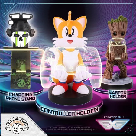  Фигурка подставка для геймпада/телефона Cable Guys Holdems: Тейлз (Tails) Еж Соник Классика (Sonic The Hedgehog Classic) (896675) 10 см 