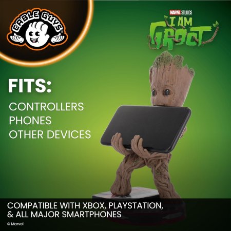  Фигурка подставка для геймпада/телефона Cable Guys: Улыбающийся Грут (Smiley Groot) Марвел Студии (Marvel Studios) (897405) 20 см 