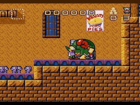 Симпсоны Дом Развлечений Красти (Simpsons Krustys Fun House) Русская Версия (16 bit) 