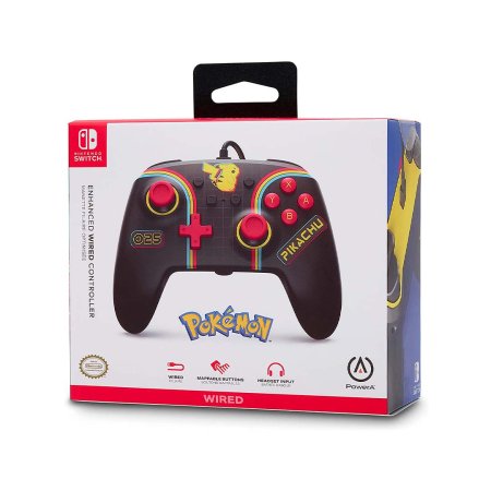 Геймпад проводной PowerA Enhanced Wired Controller for Switch Оригинал Pikachu Arcade (Switch)
