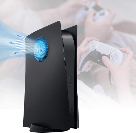 Съемные боковые панели для игровой приставки с отверстием Sony PlayStation 5 с дисководом Faceplate (Black) Черный (PS5)