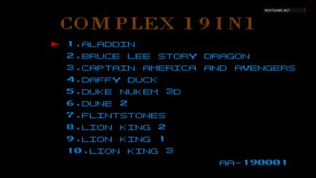 Сборник игр 19 в 1 AA-190001 LION KING 1,2,3/DUNE2 /ALADDIN / DAFFY DUCK / ZERO TOLERANCE Русская Версия (16 bit) 