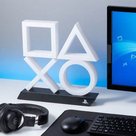  Светильник Paladone: Иконки плейстейшн (Playstation Icons Light XL)  (PP7917PS) Синие 32 см