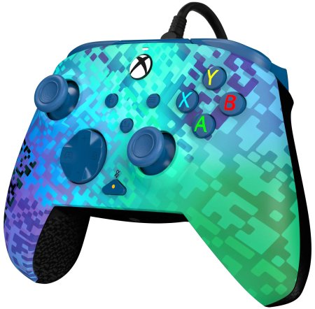Геймпад проводной Controller Wired Rematch PDP Glitch Green (023-GG) (Xbox One/Series X/S/PC) 