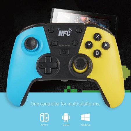 Геймпад беспроводной Wireless Controler (SW-12B) Синий/Желтый (Blue/Yellow) (Switch)