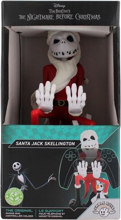 Фигурка подставка для геймпада/телефона Cable Guys: Санта Джек Скеллингтон (Santa Jack Skellington) Кошмар перед Рождеством (The Nightmare Before Christmas) 20 см