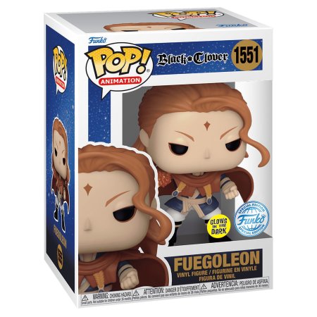 фигурки Фигурка Funko POP! Animation: Фуэголеон светящийся в темноте (Fuegoleon (GW) (Exc)) Черный клевер (Black Clover) ((1556) 74393) 9,5 см