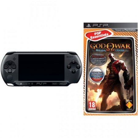   Sony PlayStation Portable Street PSP E1008 Black RUS (׸) +  God of War:    
