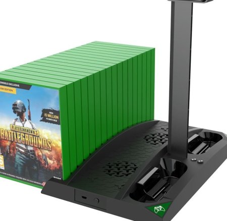 Подставка для вертикальной установки консоли + охлаждение + зарядная станция + подставка под игры + подставка под гарнитуру iPega (XB-007) (Xbox One FAT/S/X) 