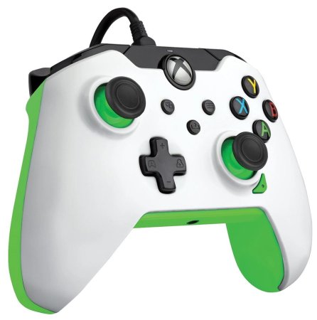 Геймпад проводной Controller Wired PDP Neon White (012-WG) (Xbox One/Series X/S/PC) 