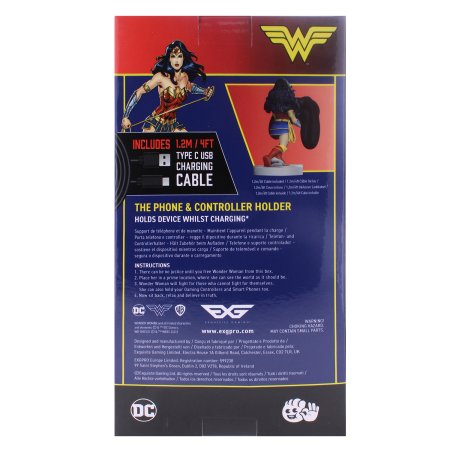  Фигурка подставка для геймпада/телефона Cable Guys: Чудо-женщина (Wonder Woman) ДиСи (DC) (CGCRDC300998) 23 см 