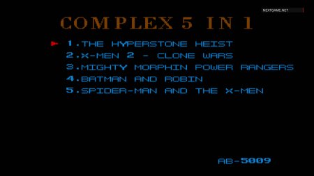 Сборник игр 5 в 1 AB-5009 TMHT / X-MEN 2 / BATMAN and ROBIN / SPIDER-MAN and THE X-MEN Русская Версия (16 bit) 