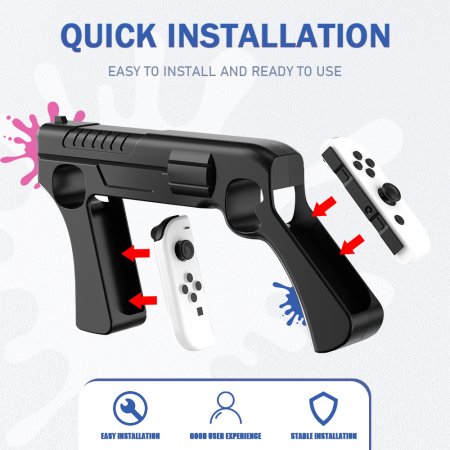 Автомат-крепление для контроллеров Joy-Con Game Gun (GNS-870) Белый (Switch)