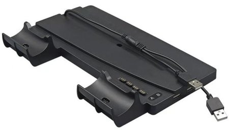 Подставка для вертикальной установки консоли + зарядная станция для 2-х геймпадов + USB HUB разветвитель IPLAY (HBS-269) (PS5)