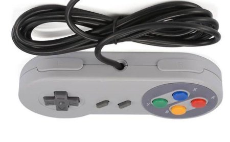 Геймпад проводной для консоли Super Nintendo Серый (SNES)