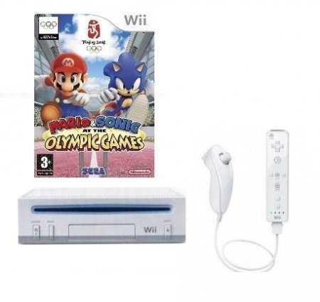     Nintendo Wii + Mario and Sonic at the Olympic Games (C ) Nintendo Wii