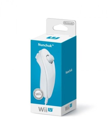 Дополнительный игровой контроллер Nunchuk Controller (Белого цвета) Оригинал Wii/WiiU