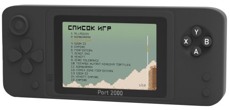 Купить Портативная игровая приставка Retro Genesis Port 2000 (3000 в 1) + 3000 встроенных игр (Черный) для PC