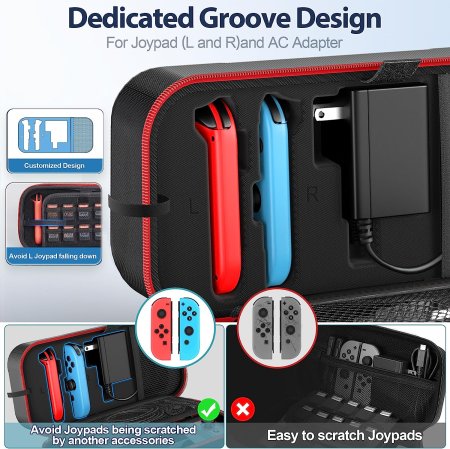 Чехол-сумка Carry Case Oivo (IV-SW188) Red (Красный) (Switch/Switch OLED)