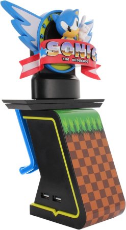  Фигурка подставка для геймпада/телефона Cable Guys IKON: Соник Ежик Лайт Ап (Sonic Hedgehog Ikon (Light Up)) 20 см 