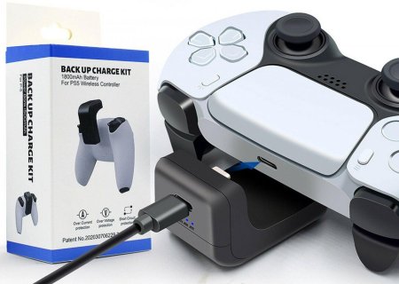 Внешний аккумулятор для геймпада Playstation DualSense 1800 mAh (ZWT-0501) Черный (PS5)
