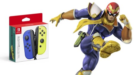 Набор из 2-х контроллеров Joy-Con Синий/Неоновый желтый Оригинал (Switch)