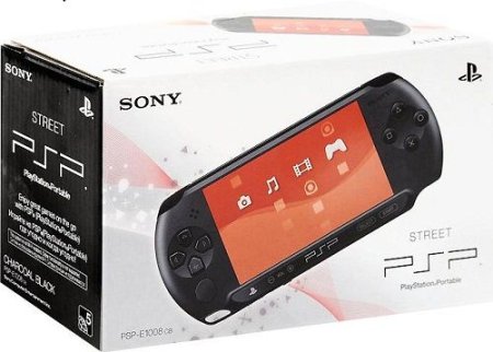 Портативная консоль Sony PlayStation Portable Street PSP E1008 Black RUS (Чёрная) + игра Тачки 2