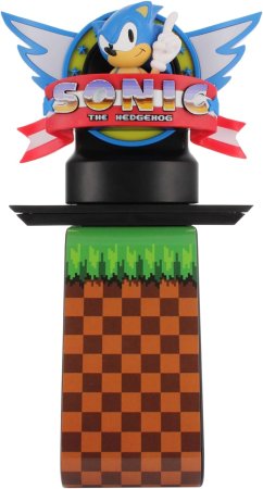  Фигурка подставка для геймпада/телефона Cable Guys IKON: Соник Ежик Лайт Ап (Sonic Hedgehog Ikon (Light Up)) 20 см 