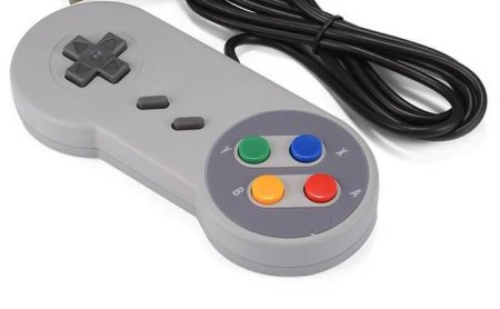 Геймпад проводной для консоли Super Nintendo Серый (SNES)