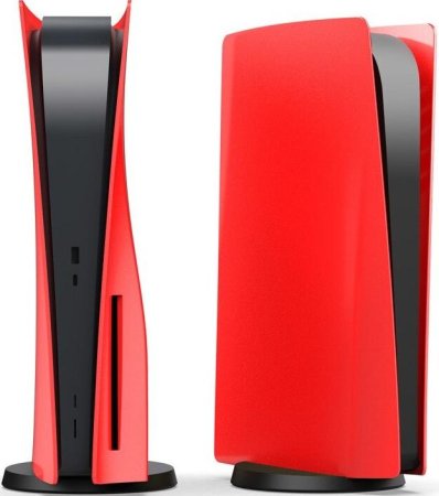 Съемные боковые панели для игровой приставки Sony PlayStation 5 с дисководом (Красный) (PS5)