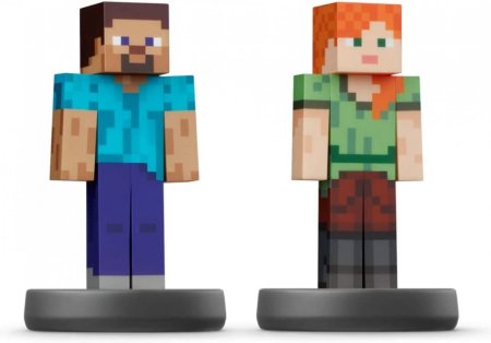 Amiibo: Комплект фигурок: Стив (Steve) + Алекс (Alex) (Super Smash Bros Collection)