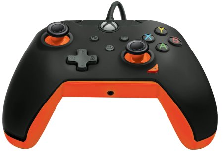 Геймпад проводной Controller Wired PDP Grey Orange (012-GO) (Xbox One/Series X/S/PC) 