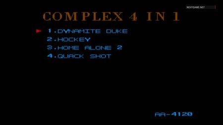 Сборник игр 4 в 1 AA-4120 (RU) DYNAMITE DUKE / HOCKEY / HOME ALONE 2 /QUACK SHOT Русская Версия (16 bit) 