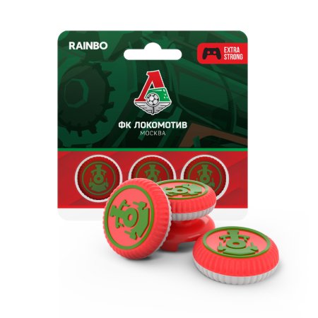  Накладки на стики (кастомизированные) для беспроводного геймпада Sony Dualshock 4/DualSense ФК Локомотив RAINBO (PS4/PS5) 