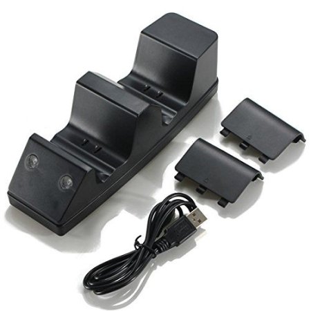 Зарядная станция для 2-x геймпадов + 2 аккумулятора 400 mAh (SND-321F-B1) (Xbox One) 