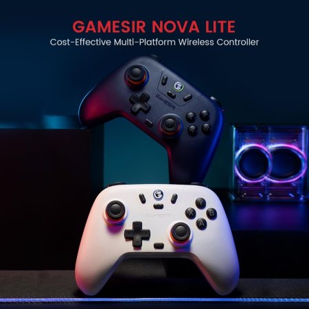 Геймпад беспроводной Wireless Controller Bluetooth XInput GameSir Nova Lite (White) (Switch/Android/IOS/PC)