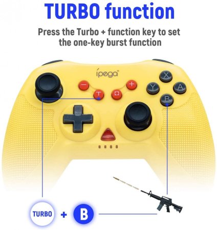 Геймпад беспроводной iPEGA (PG-SW020B) Yellow (Желтый) (Switch/PC/Android/PS3) USED Б/У
