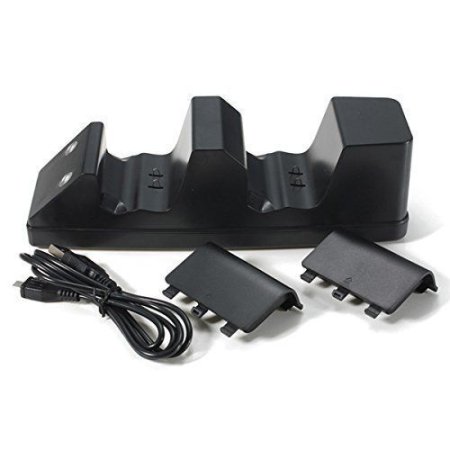 Зарядная станция для 2-x геймпадов + 2 аккумулятора 400 mAh (SND-321F-B1) (Xbox One) 