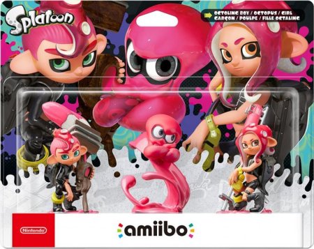 Amiibo: Комплект фигурок: Осьмолинг-мальчик, Осьмолинг-девочка и Осьмолинг-осьминог (коллекция Splatoon 2) от Nintendo Switch