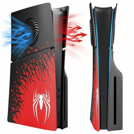 Съемные боковые панели для игровой приставки с отверстием Sony PlayStation 5 Slim с дисководом Faceplate (Spider-Man 2) (PS5 Slim)