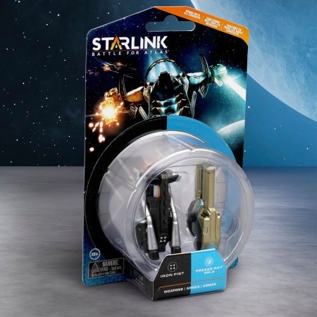 Набор из двух интерактивных фигурок Starlink: Battle for Atlas: Железный кулак и Замораживающее ружье (Iron Fist and Freeze) Набор Оружия (Weapon Pack