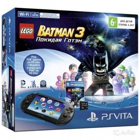   Sony PlayStation Vita Slim Wi-Fi Black RUS (׸) + LEGO Batman 3: Beyond Gotham    +   8 