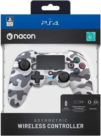 Геймпад беспроводной NACON Asymmetric Wireless Controller Камуфляжный-серый (Camo Grey) (010107) (PC/PS4) 