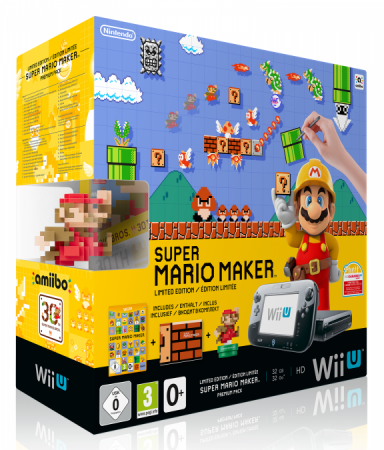 Nintendo Wii U 32 GB Premium Pack +  Super Mario Maker + Amiibo Mario (Wii U)