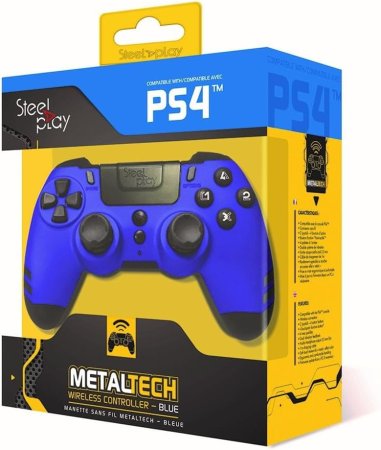  Геймпад беспроводной Steelplay Metaltech Wireless Controller Blue (Синий) (00153) (PS4/PS3/PC) 