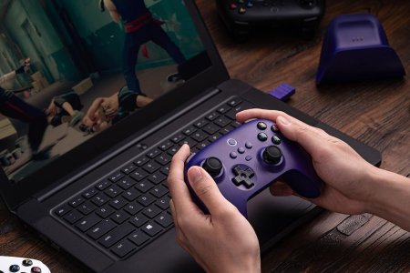 Геймпад беспроводной + Док-станция 8BitDo Ultimate 2.4G Purple (Фиолетовый) (PC/Android) 
