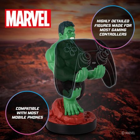  Фигурка подставка для геймпада/телефона Cable Guys: Халк (Hulk) Марвел Мстители (Marvel Avengers) (893858) 20 см 