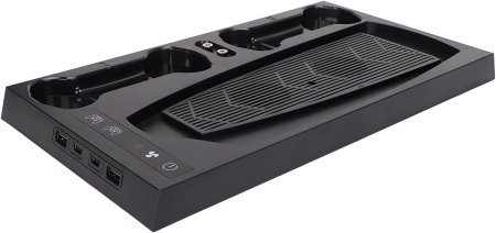 Подставка для вертикальной установки консоли + охлаждение + зарядная станция для 2-х геймпадов (GP5-1510) (PS5)