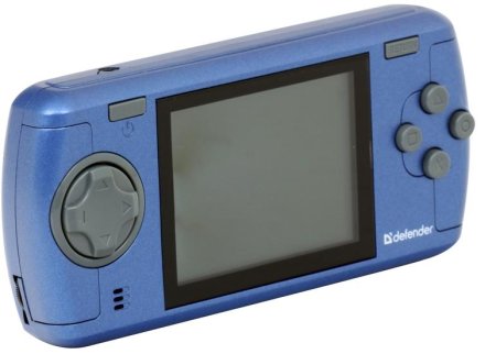 Портативная игровая приставка 8 bit Defender MX-08 + 75 встроенных игр (Синяя) для 8 bit, Денди (Dendy)