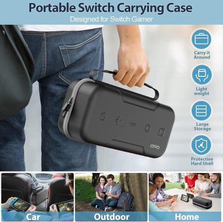 Чехол-сумка Carry Case Oivo (IV-SW188) Grey (Серый) (Switch/Switch OLED)